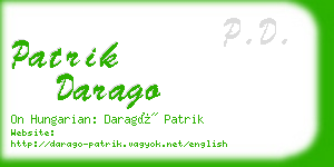 patrik darago business card